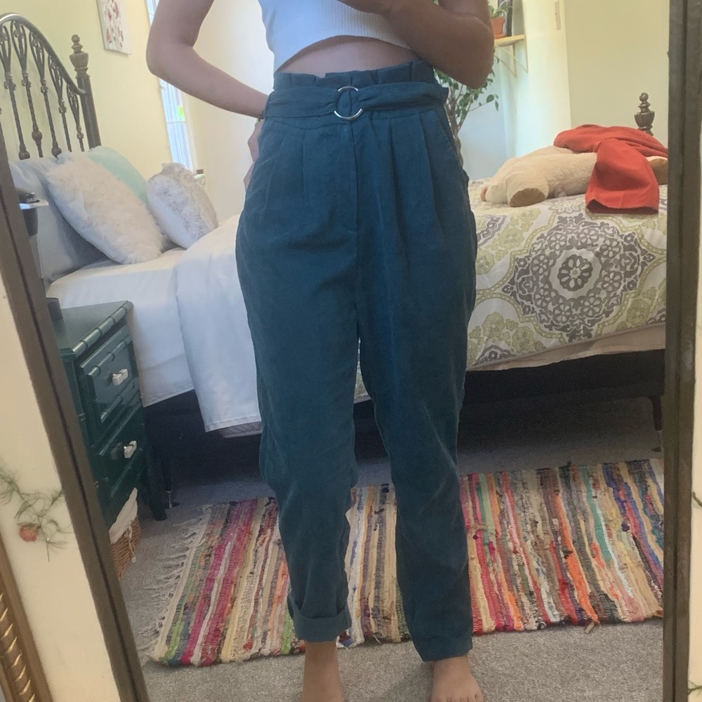 Dark Teal Corduroy Pants (Sz XS)